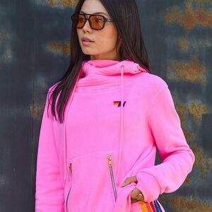 NWT 🆕 Rare Aviator Nation Pink Ninja Hoodie | XS